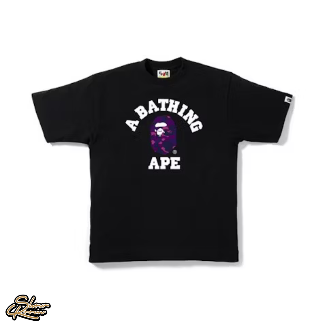 Bape Color Camo College Tee Black Purple ShowRoom Atlanta