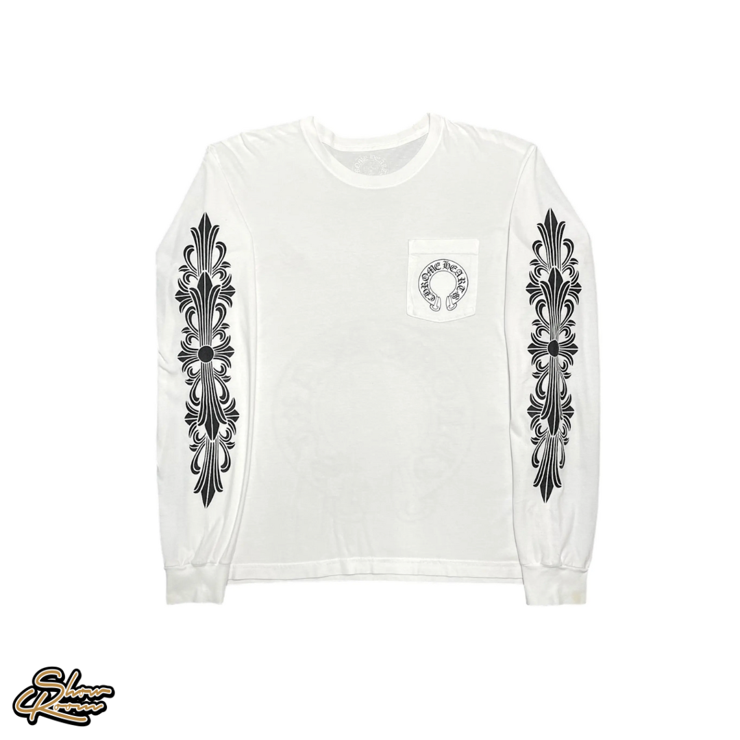 Chrome Hearts Horseshoe Longsleeve Pocket Tee Chrome Hearts Horseshoe Longsleeve Pocket Tee