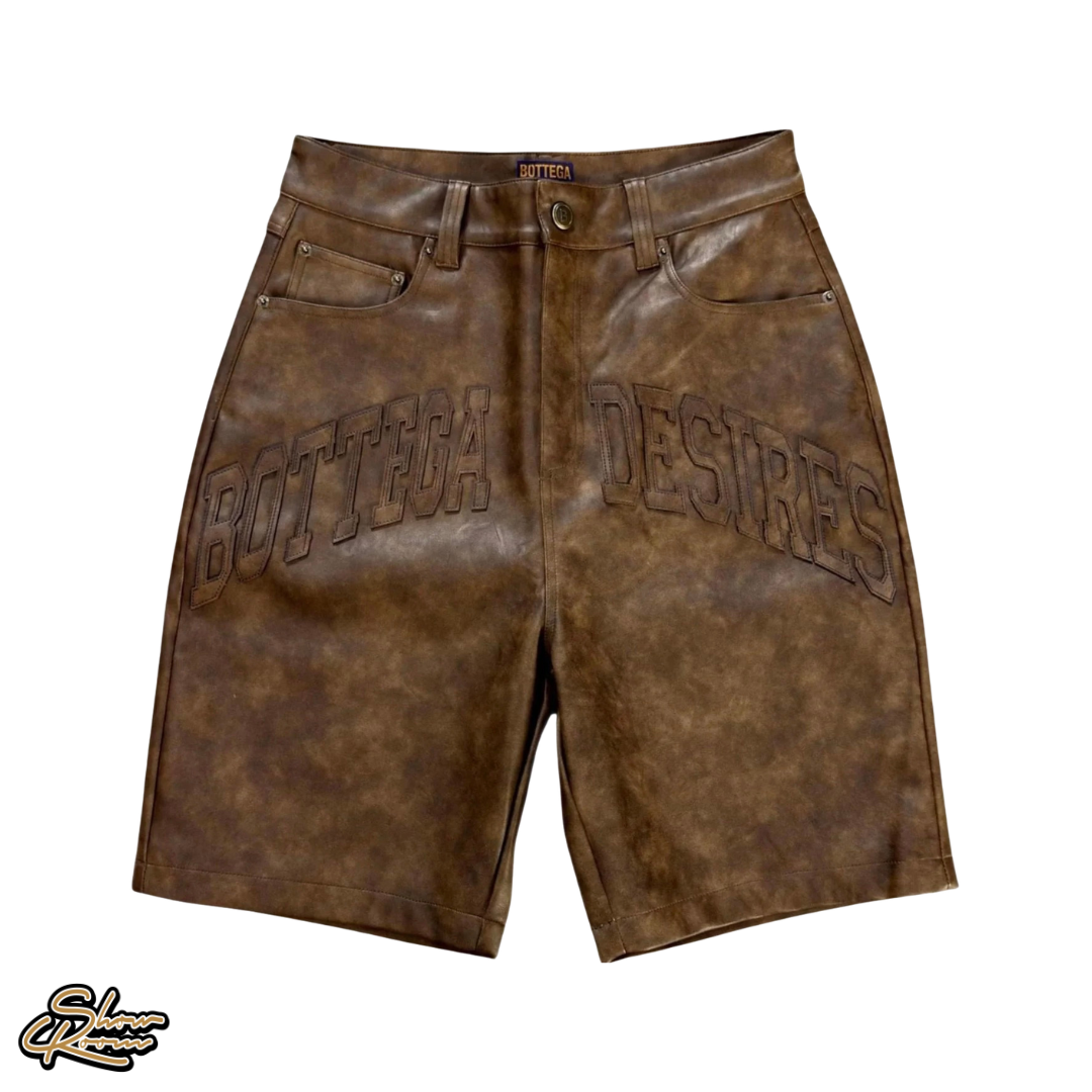Bottega Desires Leather Shorts 