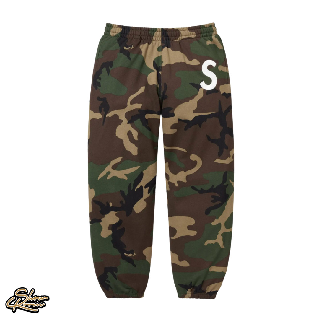 Supreme S Logo Sweatpants “Woodland Camo”