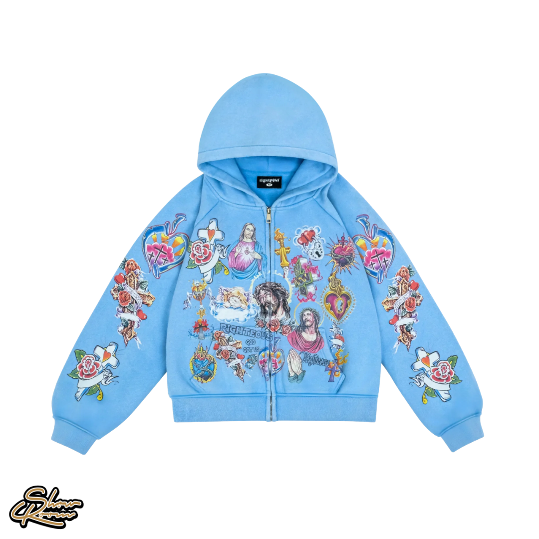 Righteous Risen King Zip Up Hoodie 