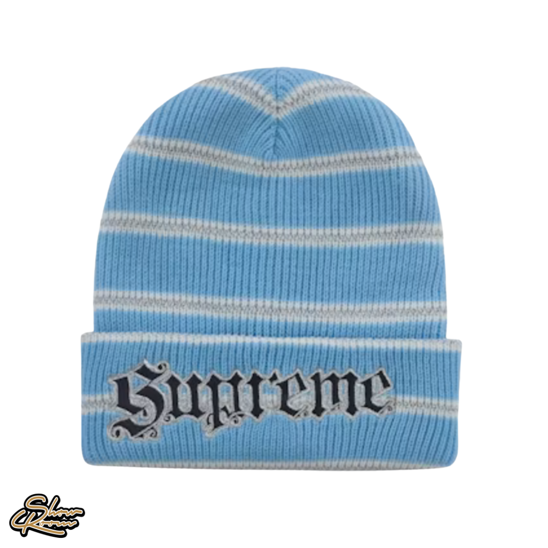 Supreme Metallic Stripe Beanie 