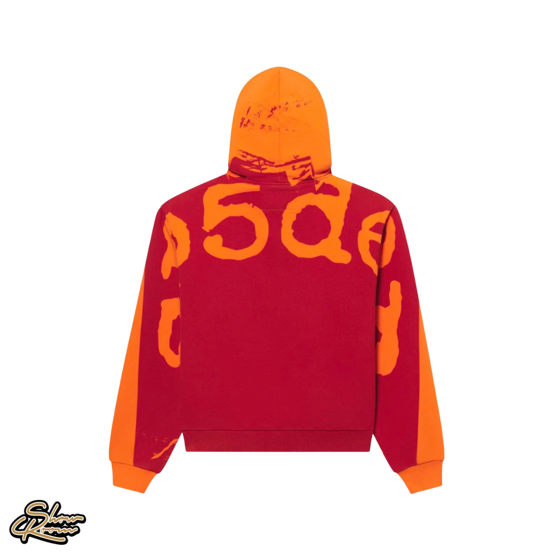Sp5der Overprint Zip Up Hoodie 