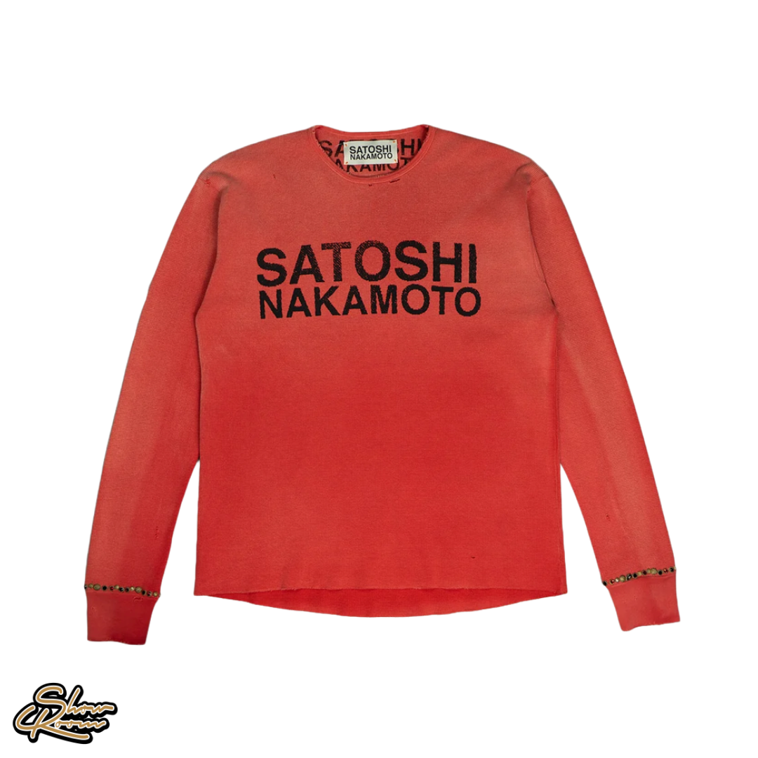 Satoshi Nakamoto Logo Thermal W/ Studs 