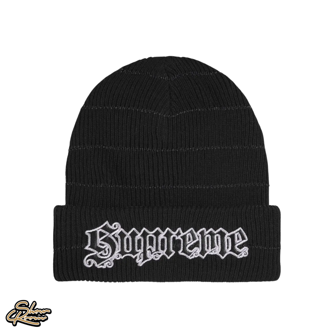 Supreme Metallic Stripe Beanie 