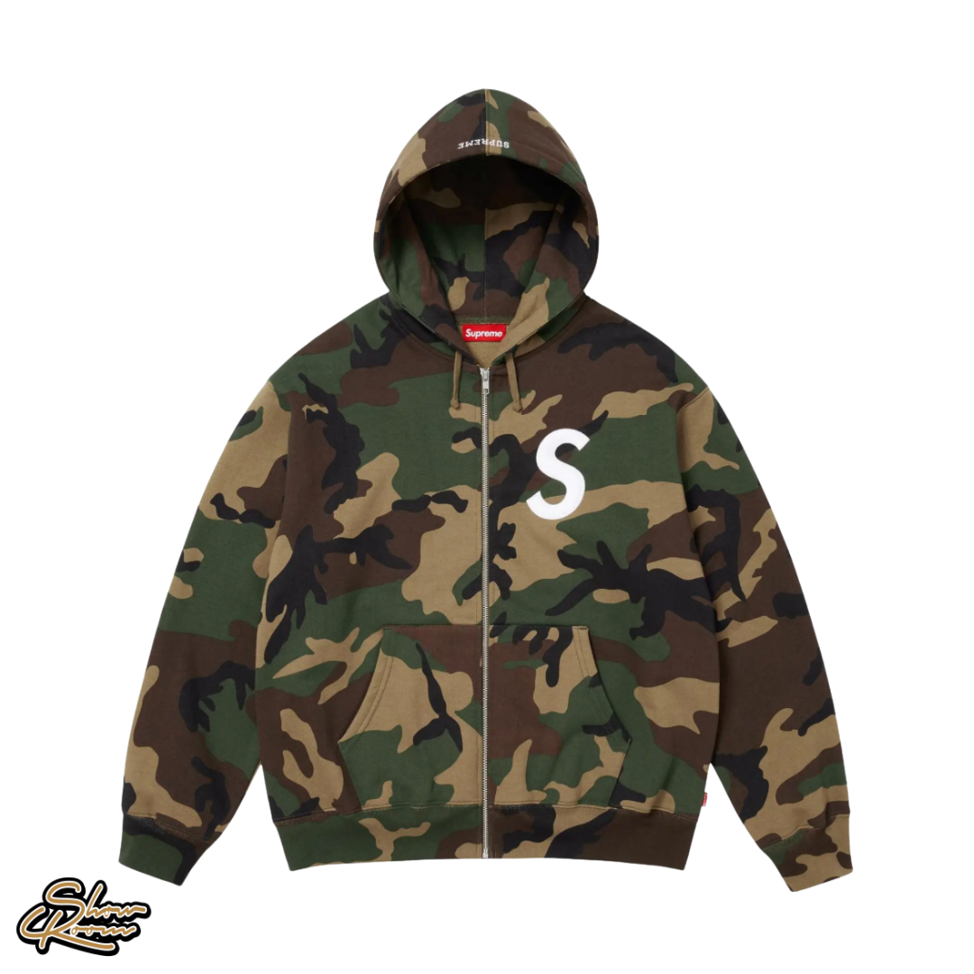 Supreme S Logo Zip Up “Woodland Camo”