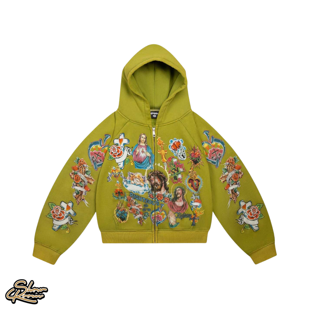Righteous Risen King Zip Up Hoodie 