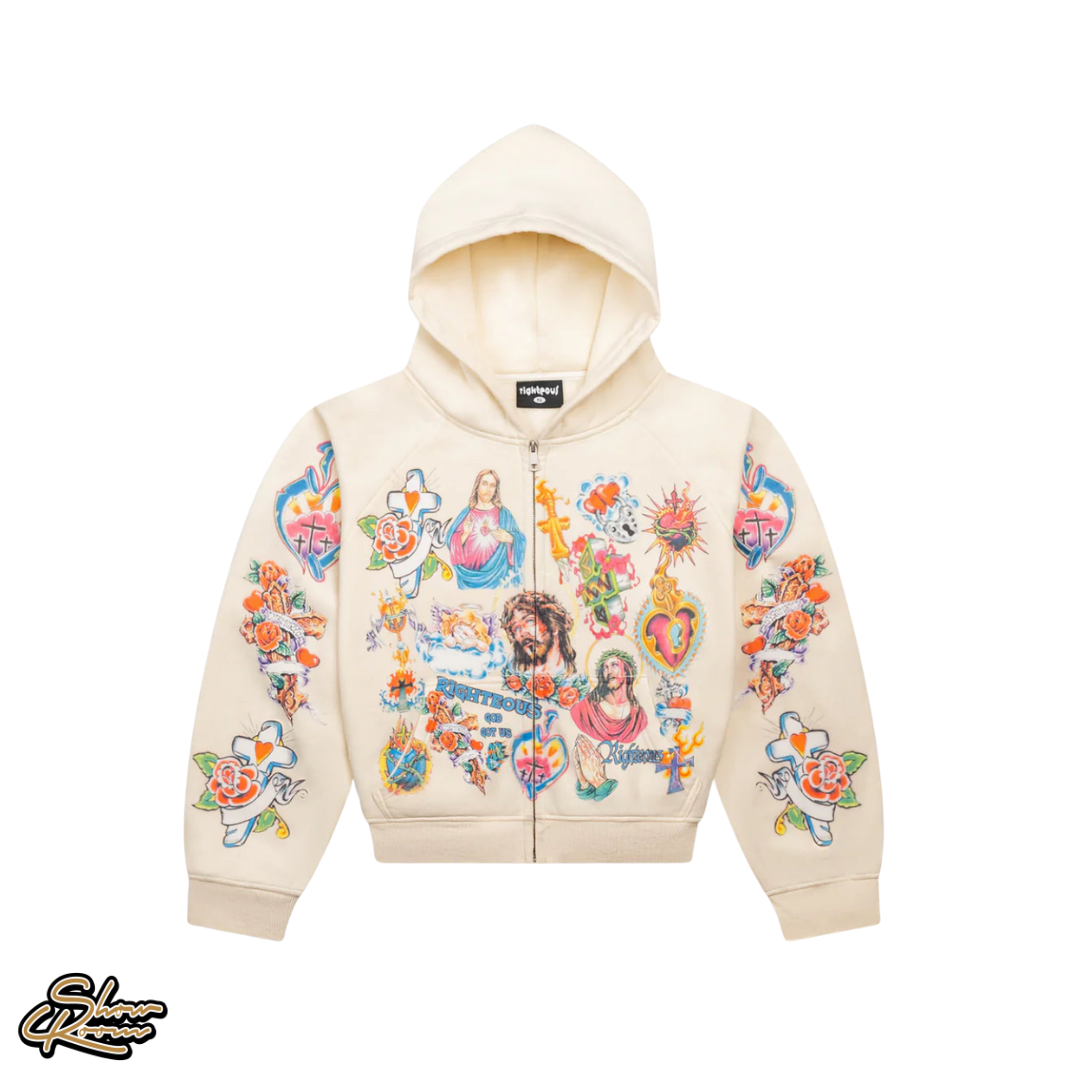 Righteous Risen King Zip Up Hoodie 