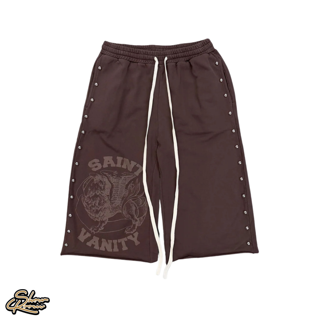 Saint Vanity Studded 3/4 Shorts 