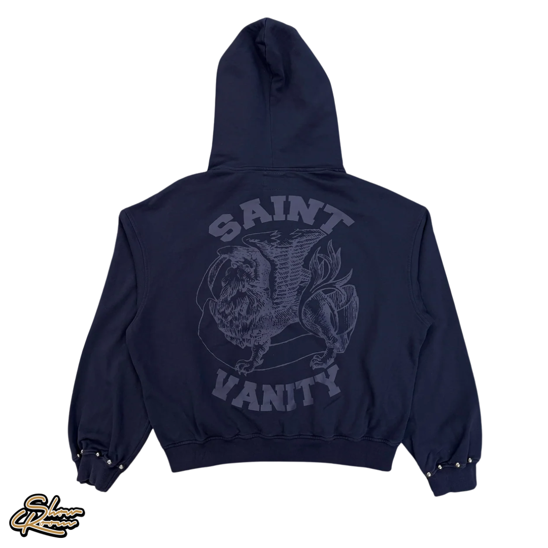 Saint Vanity Studded Zip Up Hoodie 