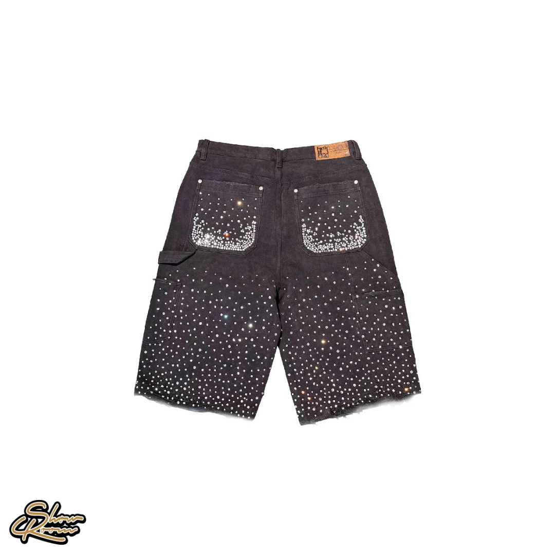 Birth Of Royal Child Redial Washed 20k Swarovski Diamond Shorts 