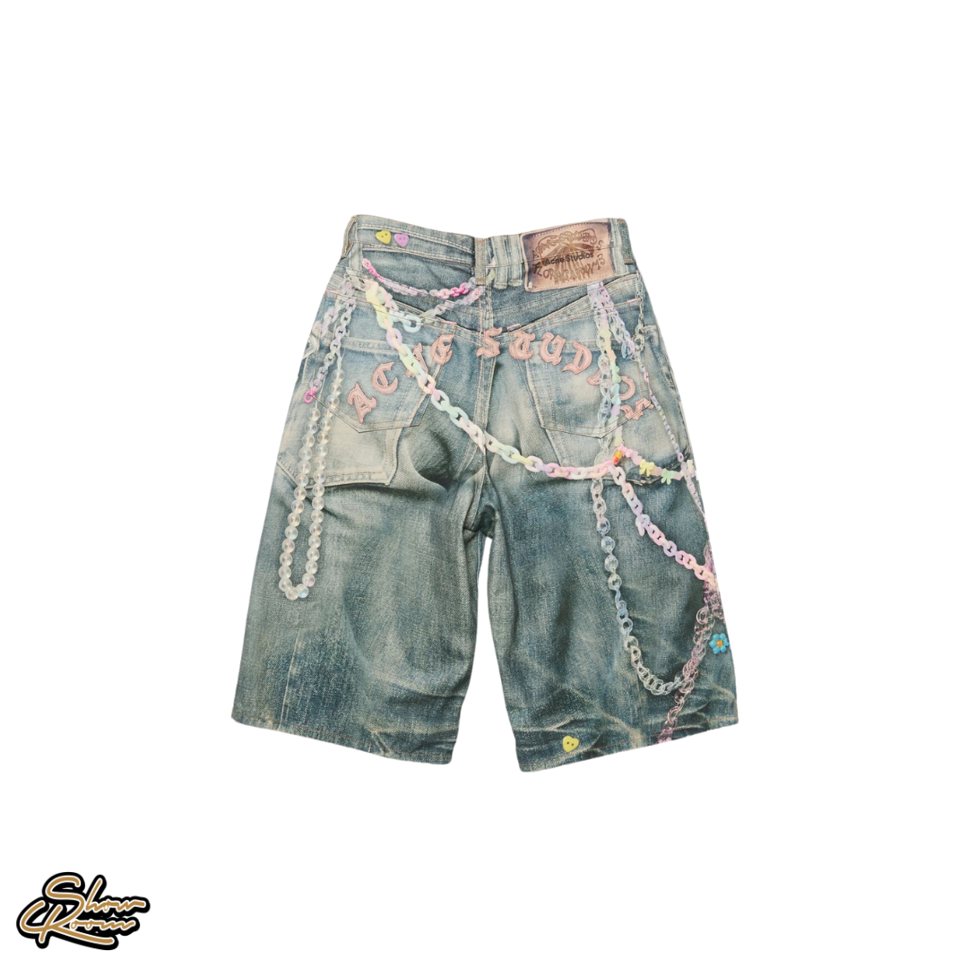 Acne Studios Keychain Denim Shorts 