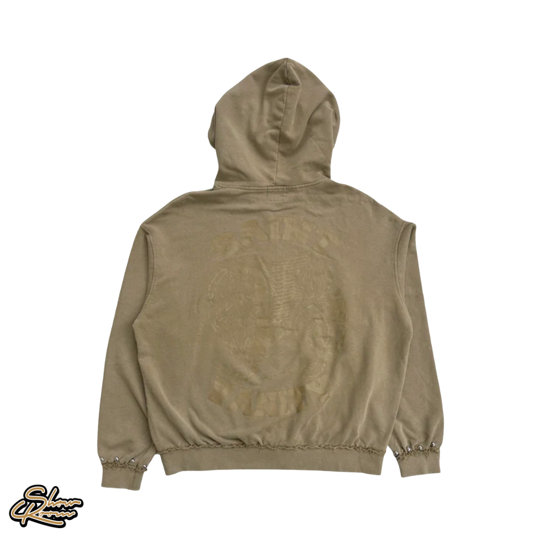 Saint Vanity Terry Studded Zip Up 