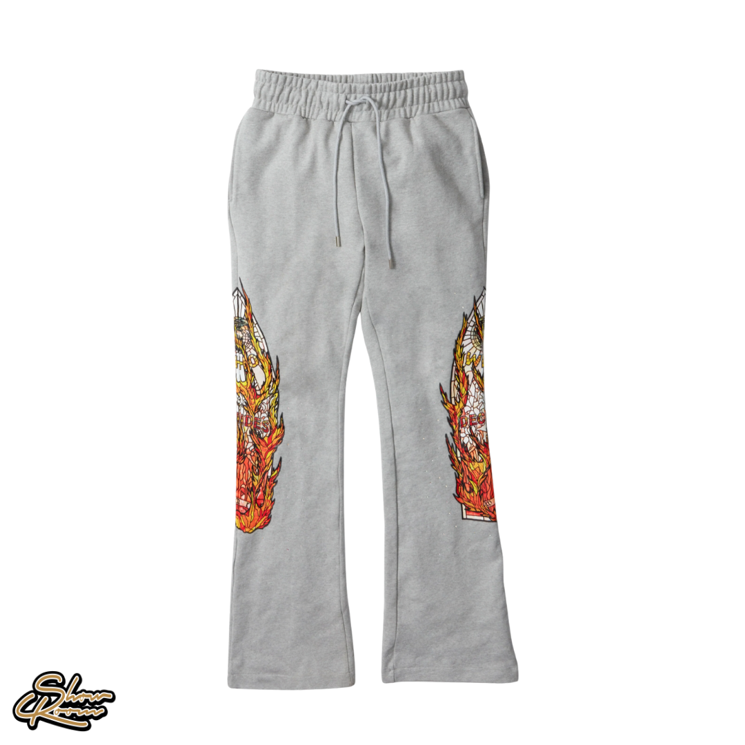 Who Decides War Flame Glass Sweatpants 