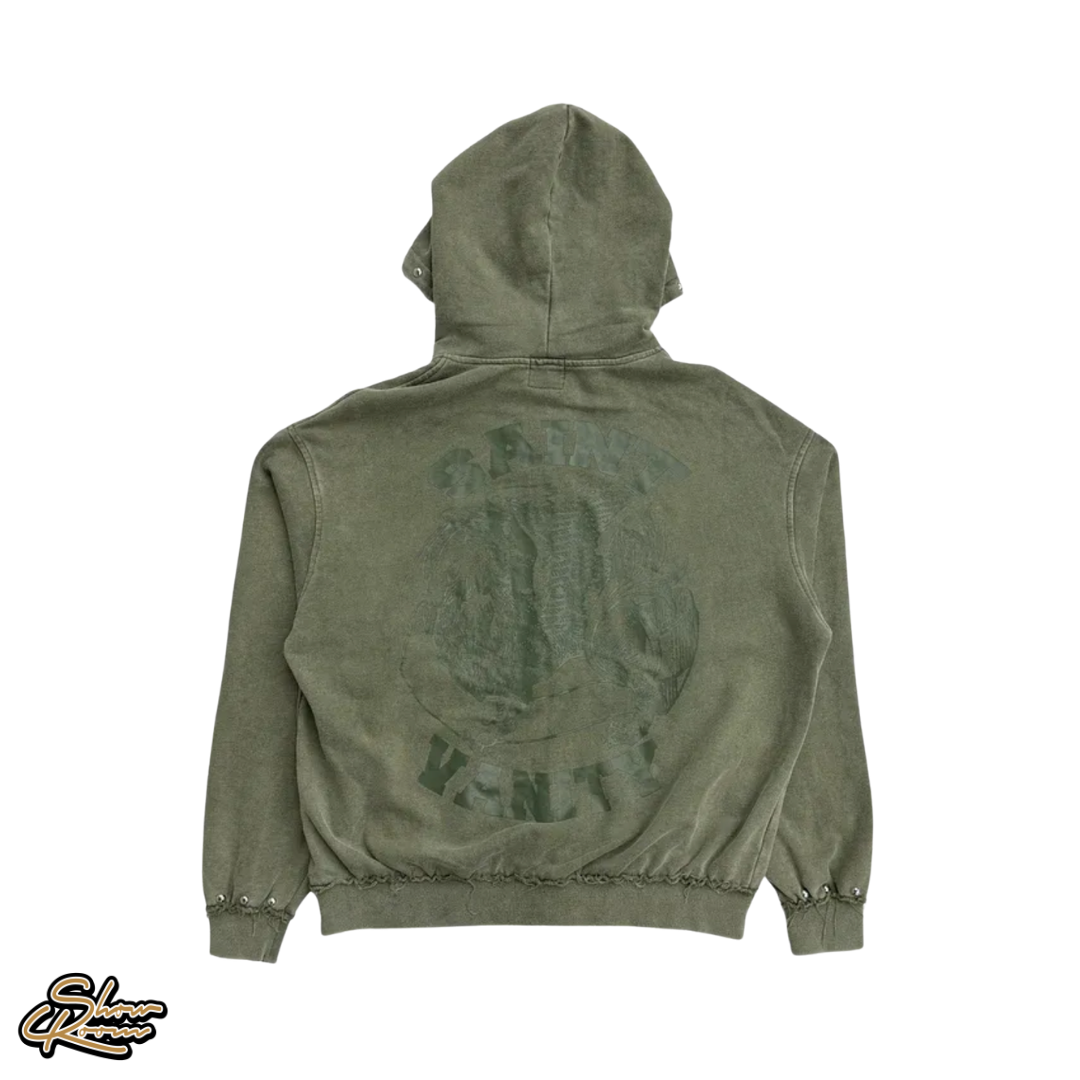 Saint Vanity Terry Studded Zip Up 