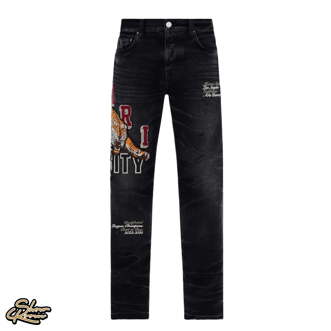 AMIRI Varsity Tiger Straight Denim 