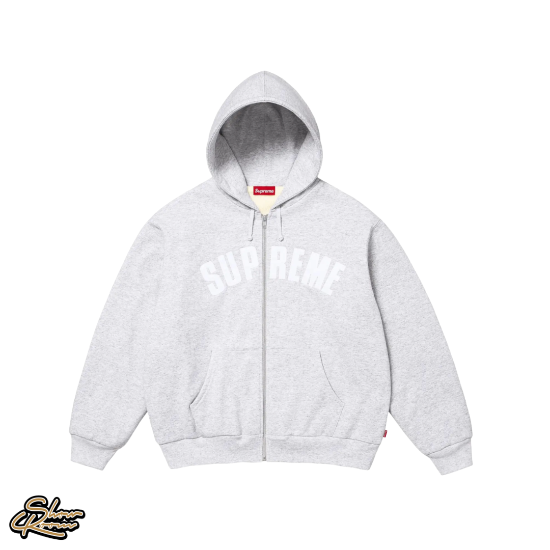 Supreme Arc Thermal Lined Zip Up Hooded Sweatshirt 