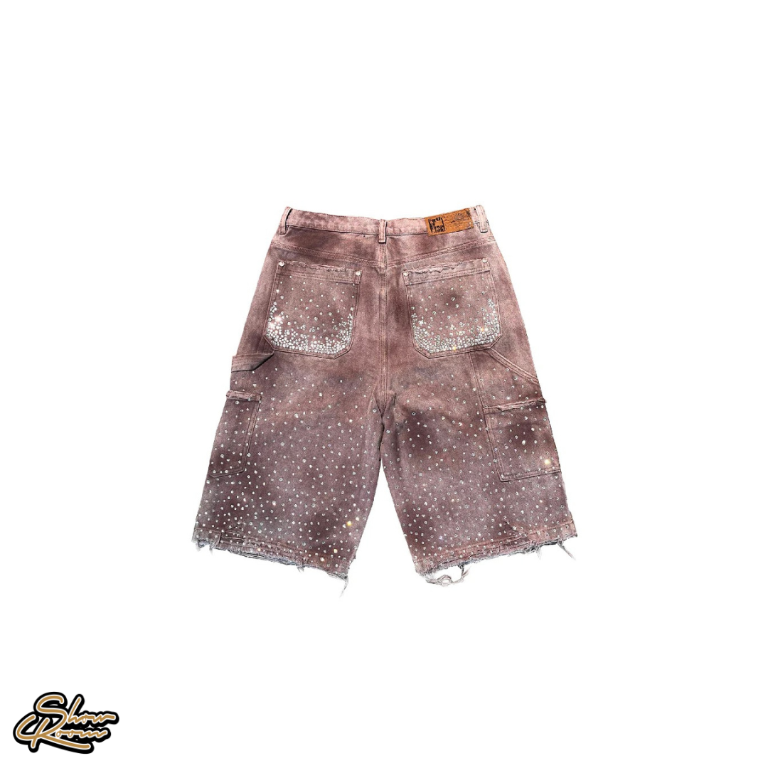 Birth Of Royal Child Redial Washed 20k Swarovski Diamond Shorts 