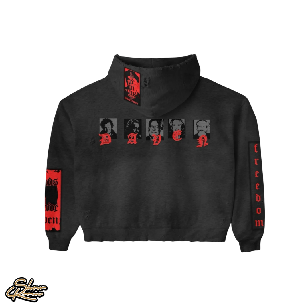 Daven Homme Uncharted Appliqué Embroidered Hoodie 