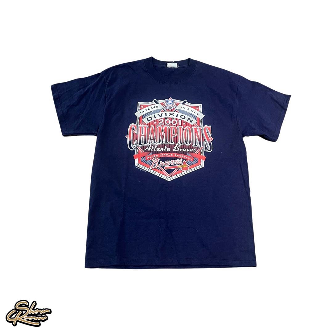 Vintages Braves 2001 Division Champions Navy Tee