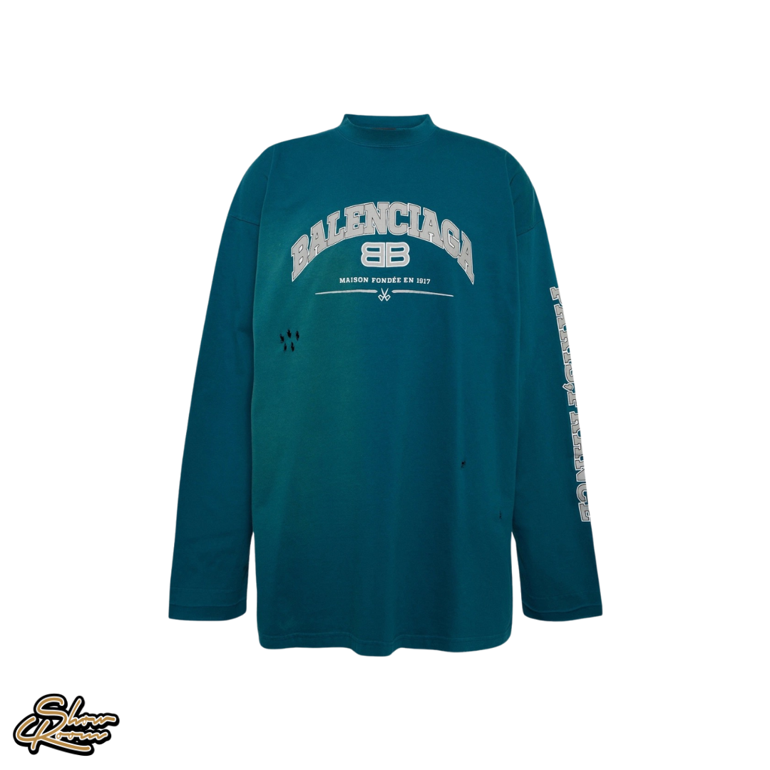 Balenciaga Maison Fondee Distressed Oversized Longsleeve 