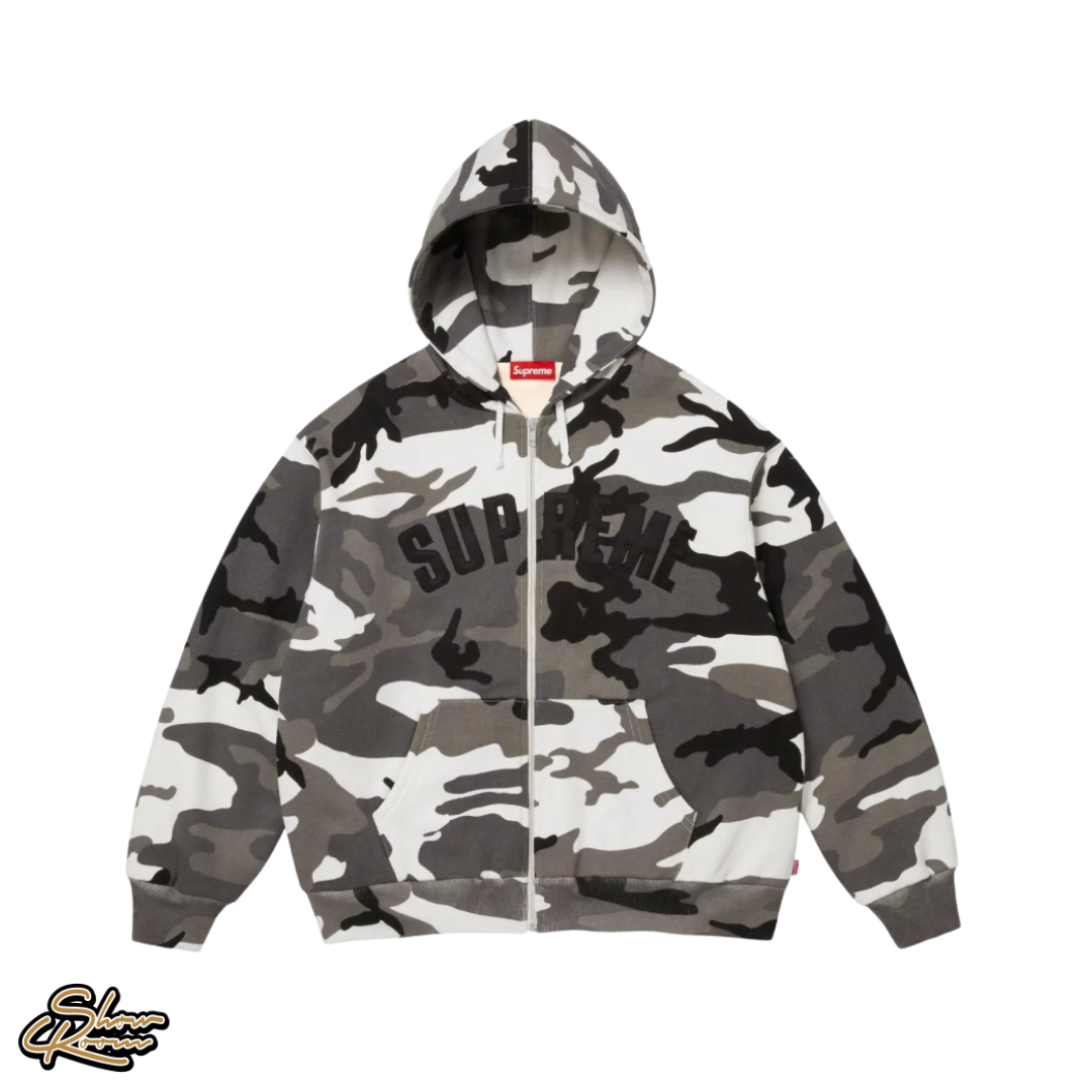 Supreme Arc Thermal Lined Zip Up Hooded Sweatshirt 