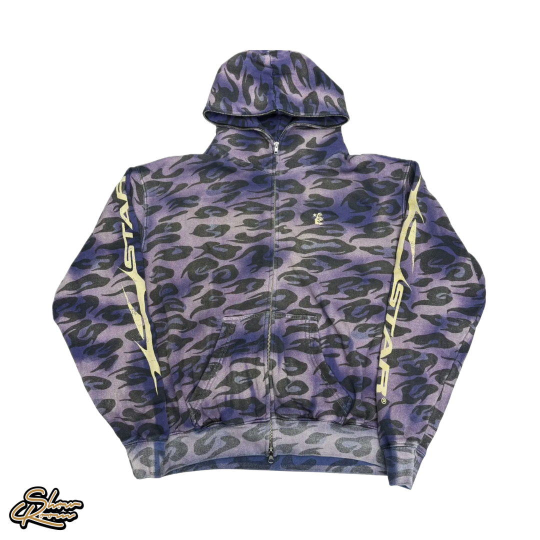 Hellstar Cheetah Zip Up “Purple”