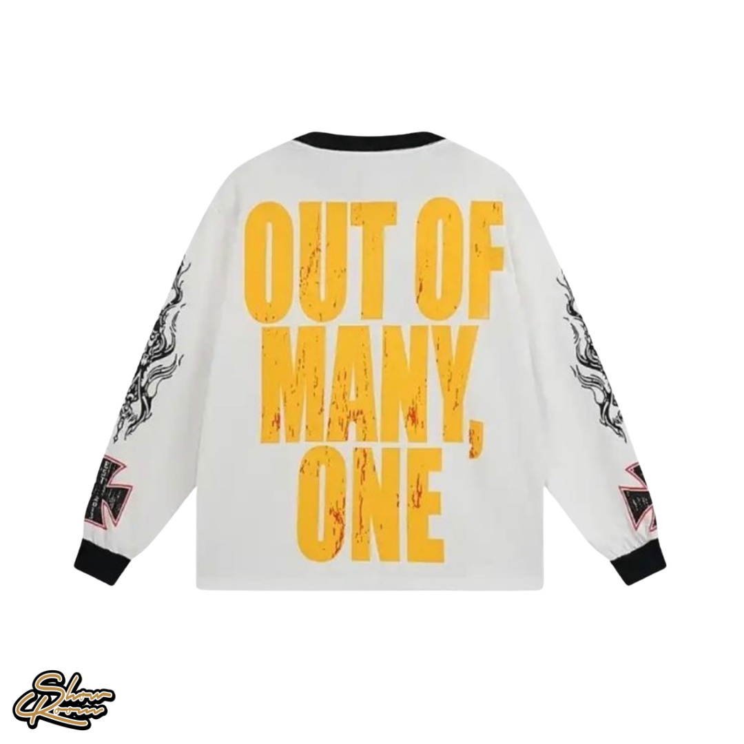 Godspeed Long Lonely Road Longsleeve Tee ”White Black”