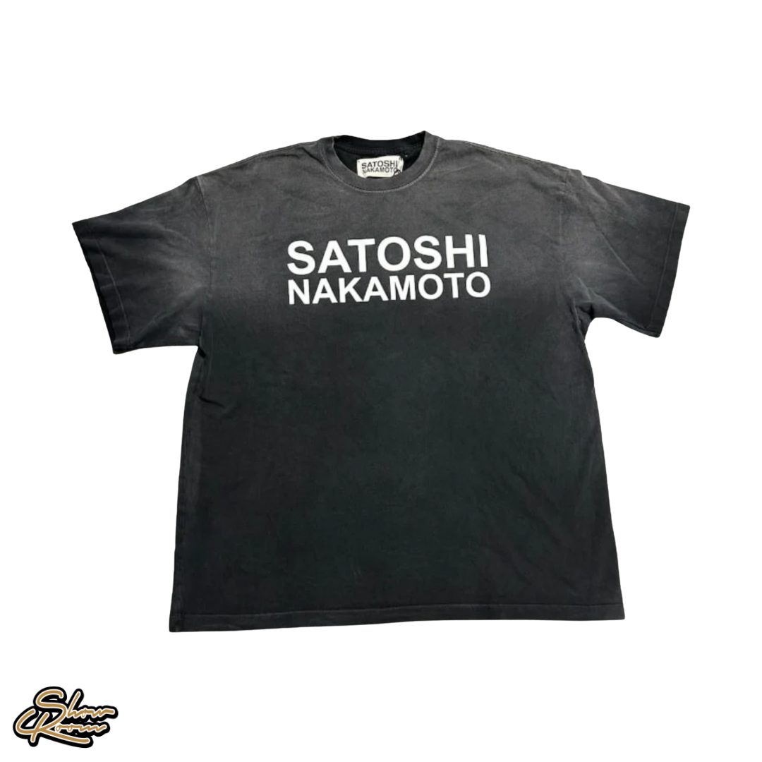 Satoshi Nakamoto Stencil Logo Tee 