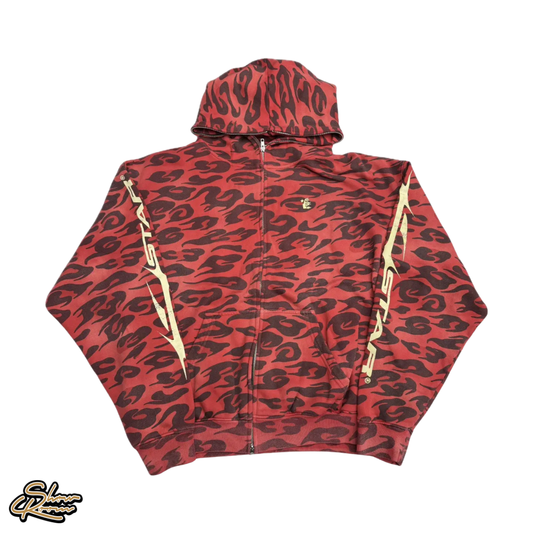 Hellstar Cheetah Zip Up “Red”