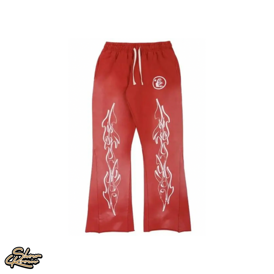 Hellstar Records Flame Flare Sweatpants 