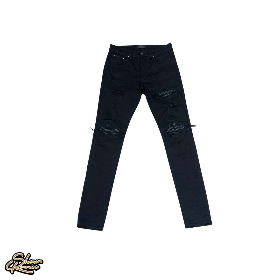 AMIRI Leather Thrasher Jeans 
