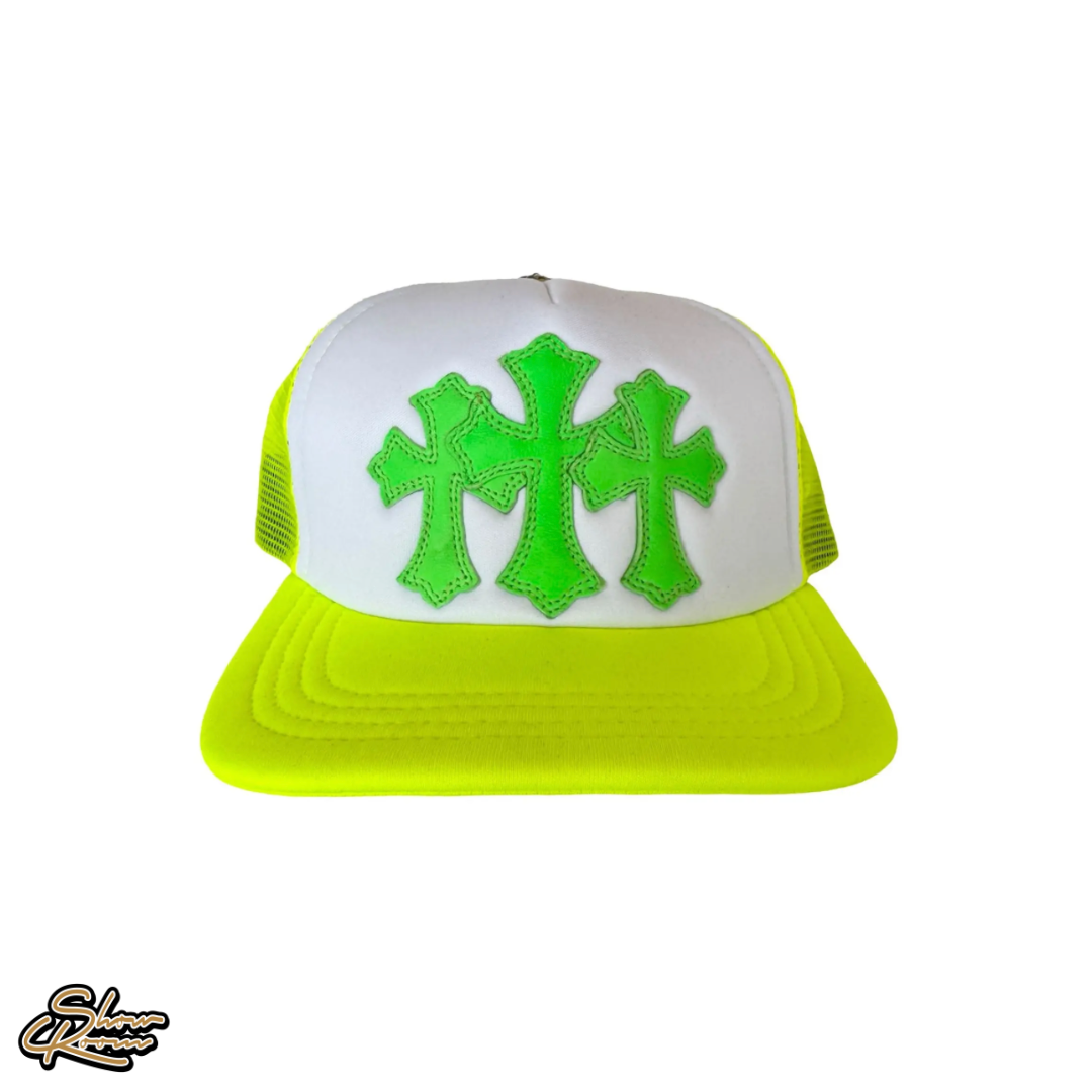 Chrome Hearts Triple Cemetery Cross Patch Hat 