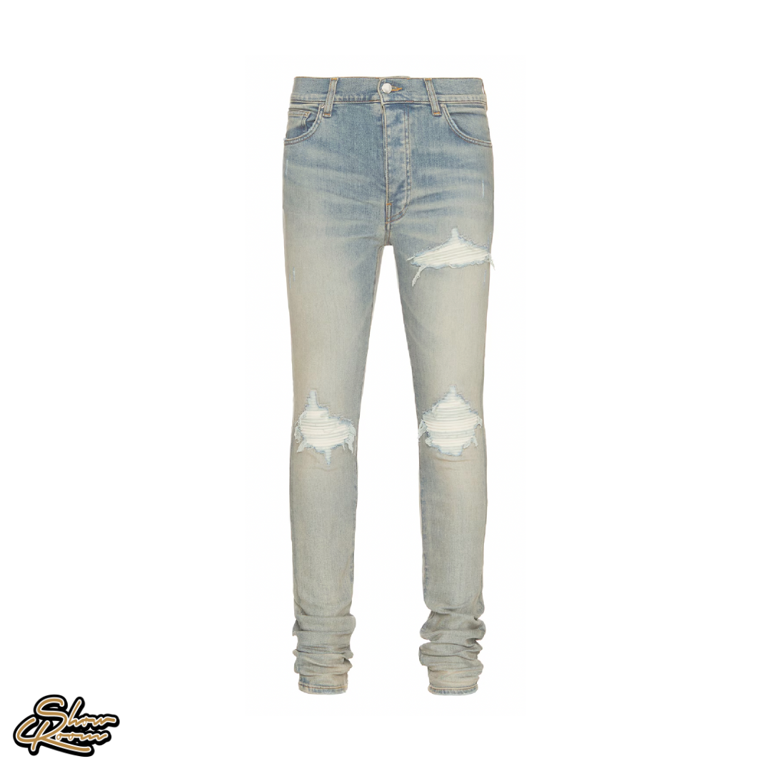 Amiri MX1 Patchwork Suede Jeans 