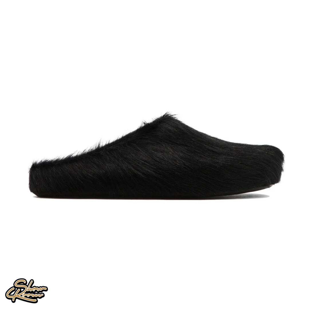 Marni Calf Hair Fussbett Sabot Slipper 