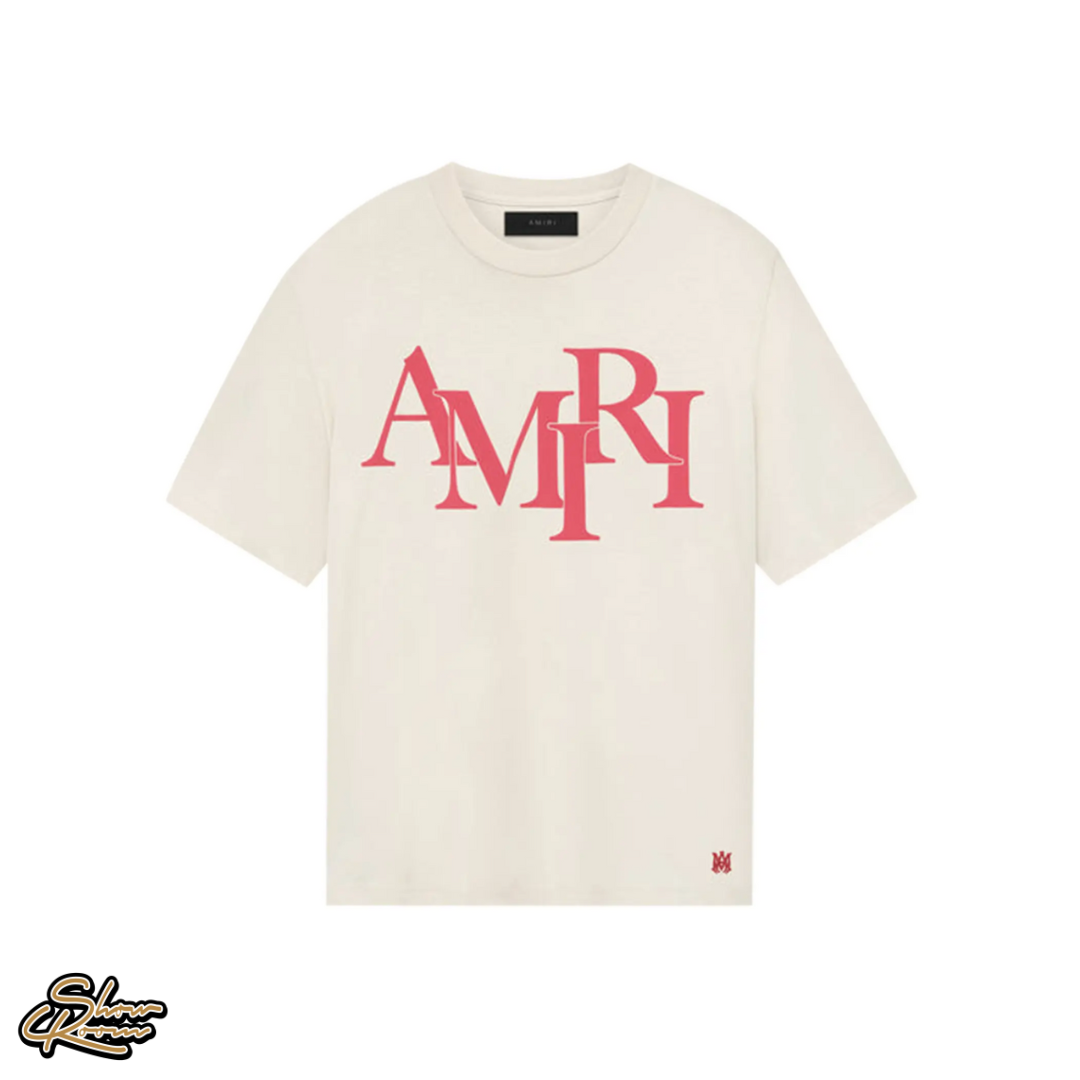 Amiri Staggered Logo Tee 