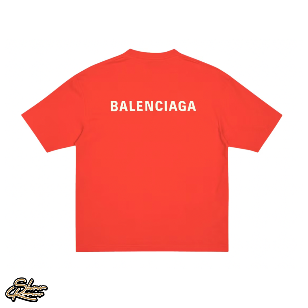 Balenciaga Back Logo Regular Fit Vintage Tee 