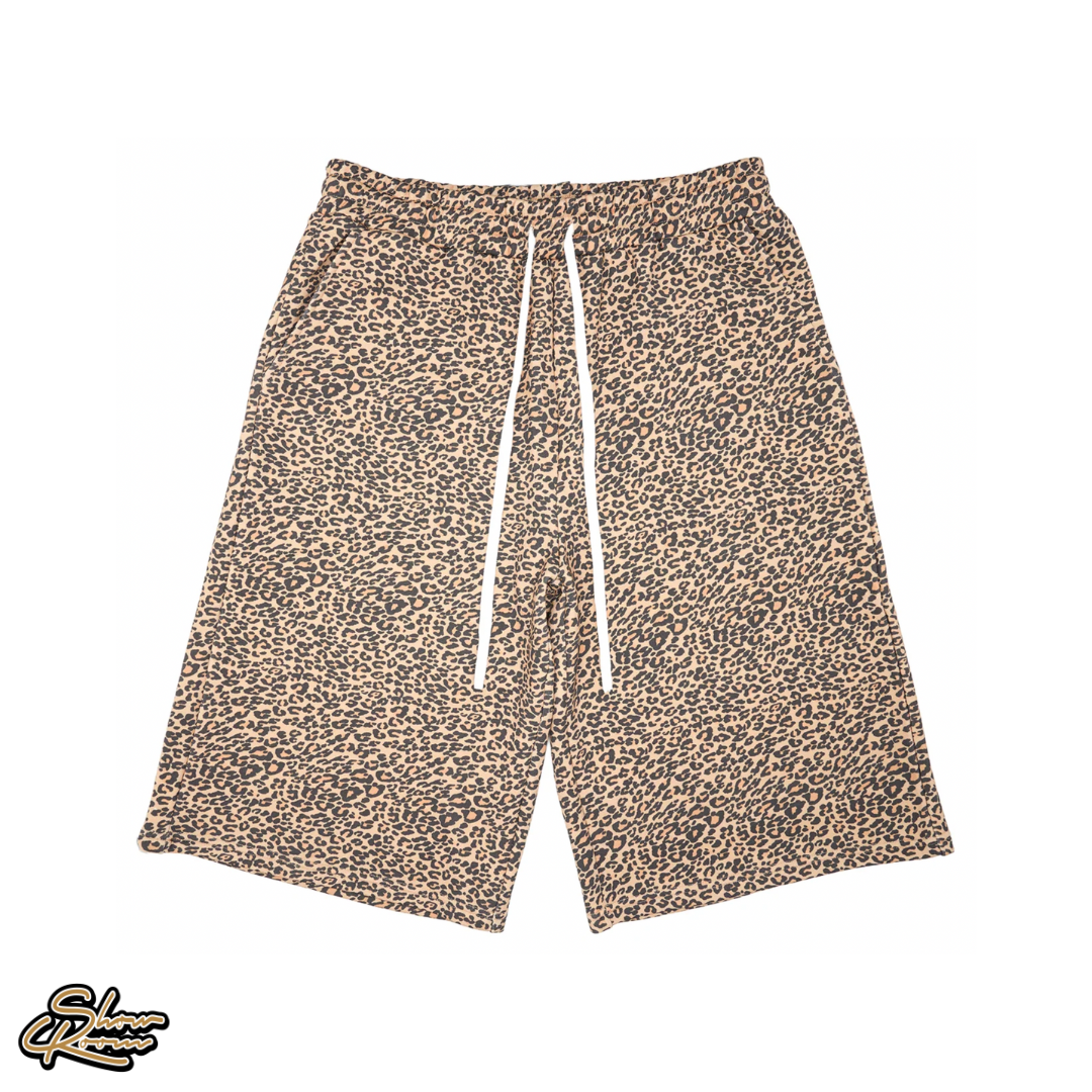 AZVA Leopard Sweat Shorts 