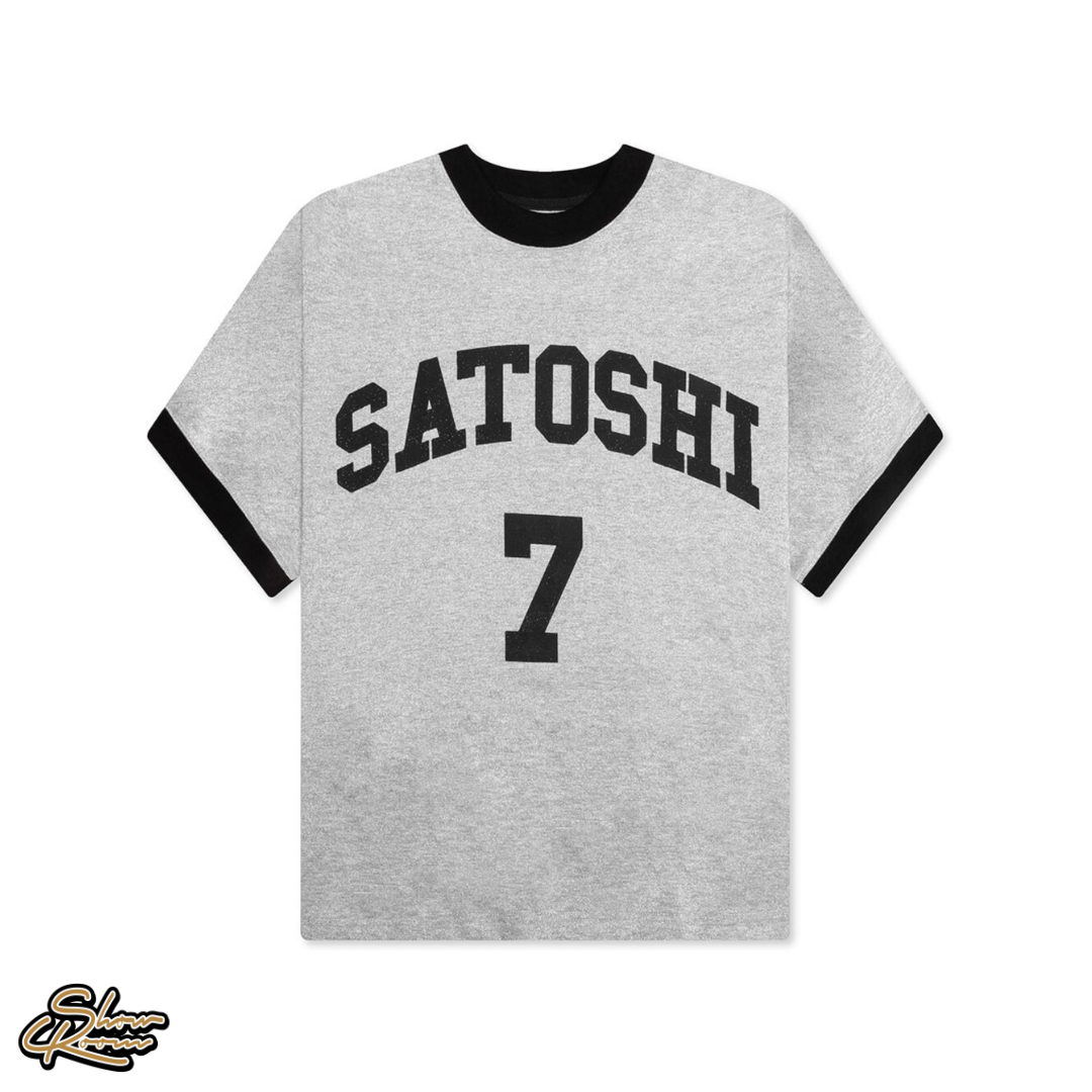 Satoshi Nakamoto Glitter Ringer 7 Tee 