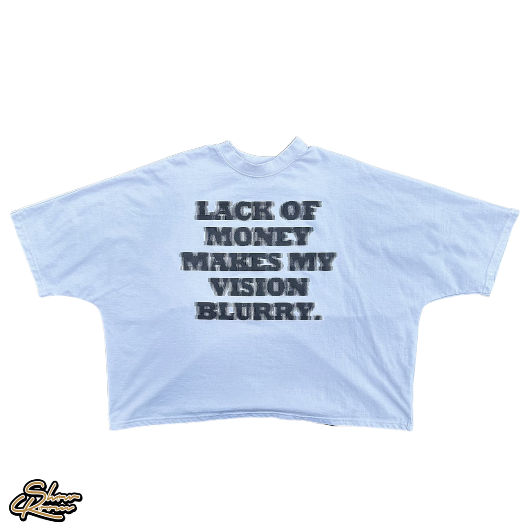 Plutocratic Lack Of Money Oversized Cropped Tee 