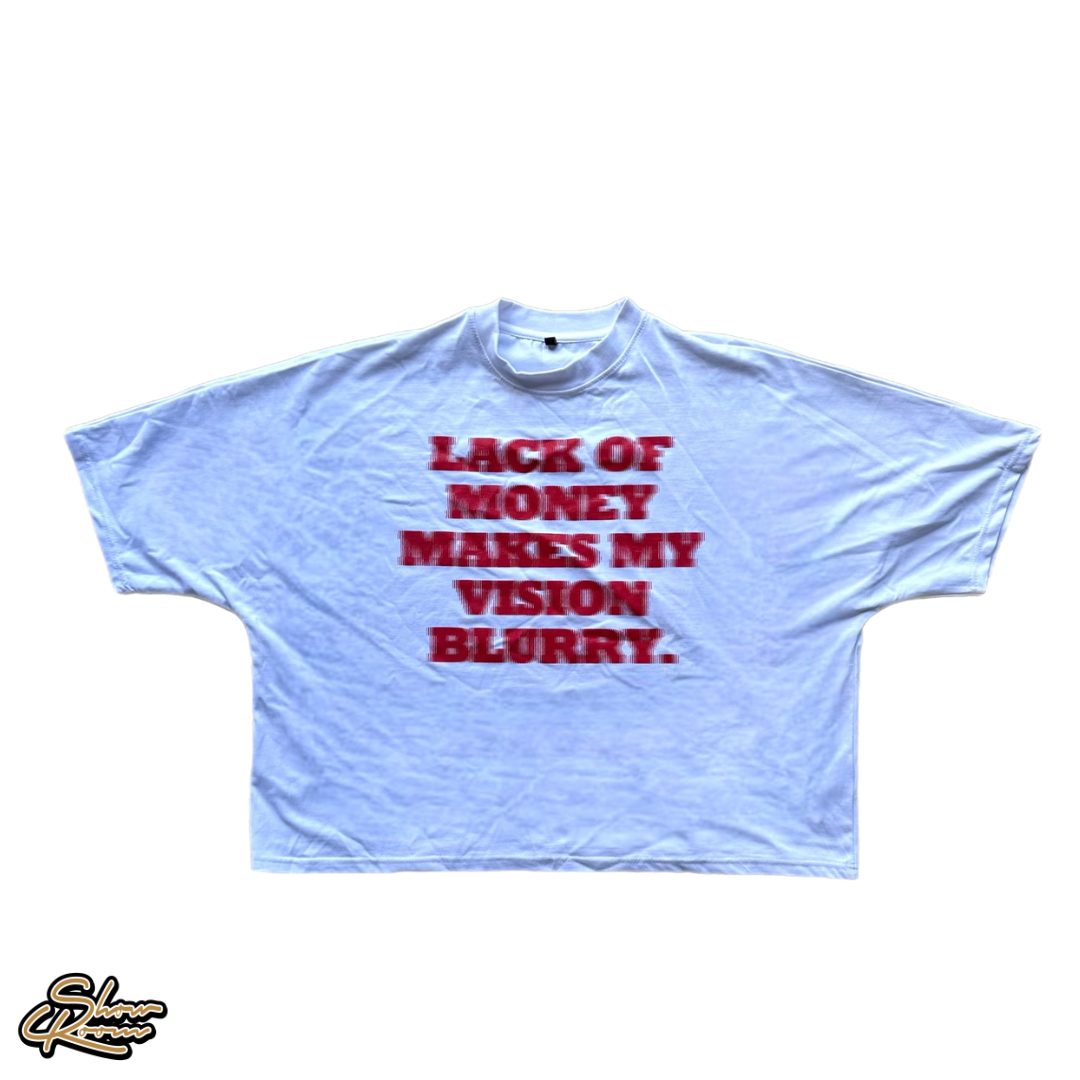 Plutocratic Lack Of Money Oversized Cropped Tee 