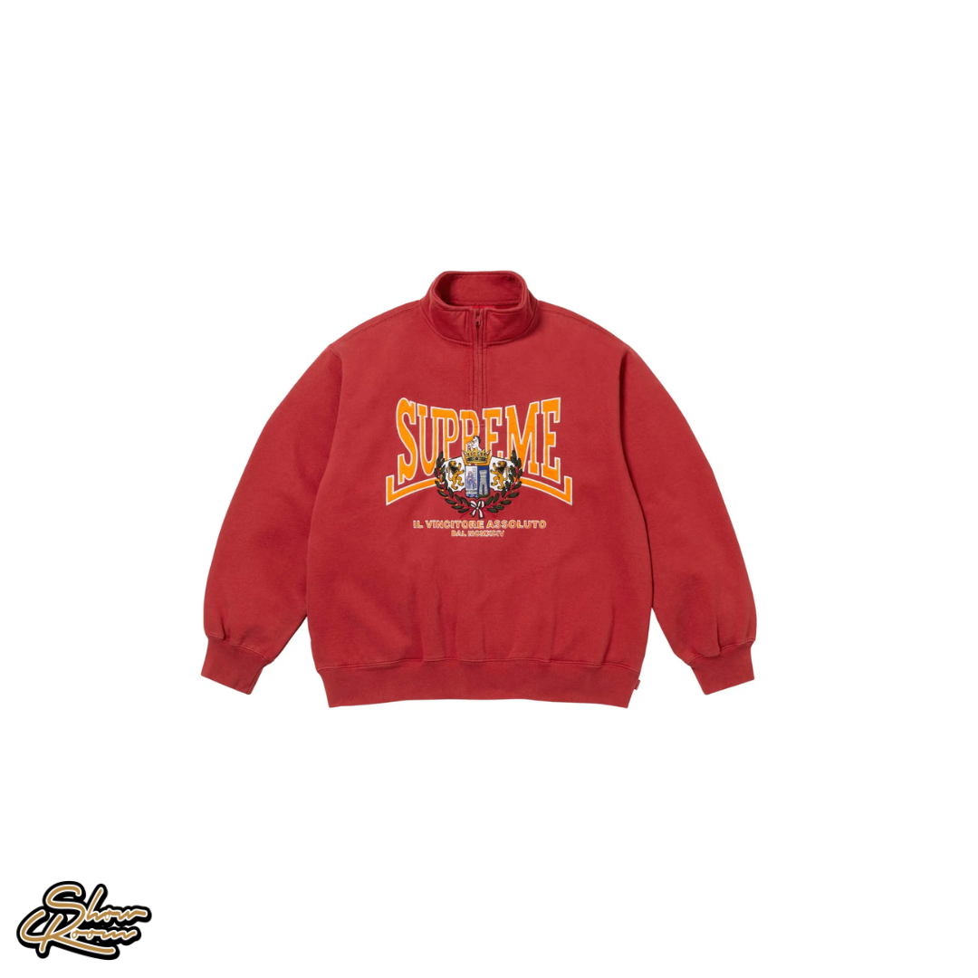 Supreme Crest Applique Half Zip Pullover 