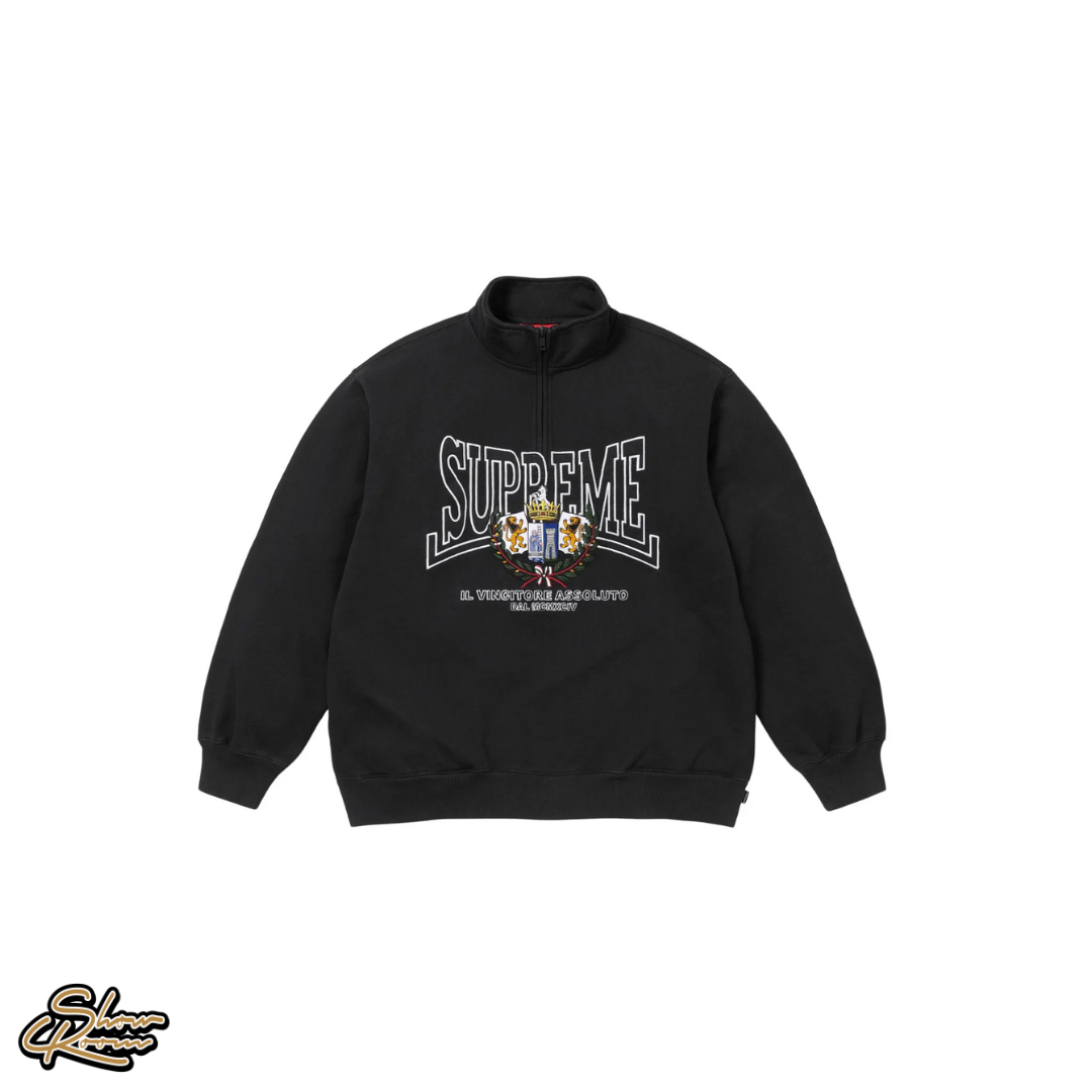 Supreme Crest Applique Half Zip Pullover 