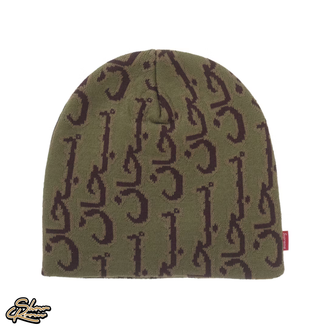 Supreme Arabic Jacquard Cuffless Beanie 