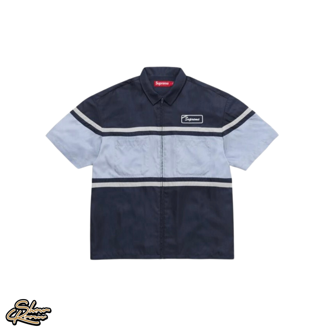 Supreme Silk Zip Up Shirt 