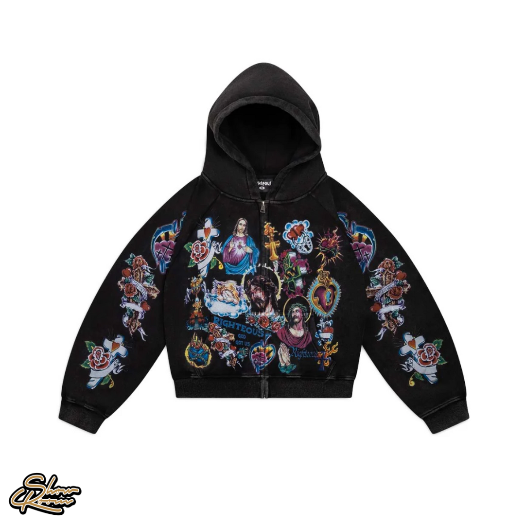 Righteous Risen King Zip Up Hoodie 