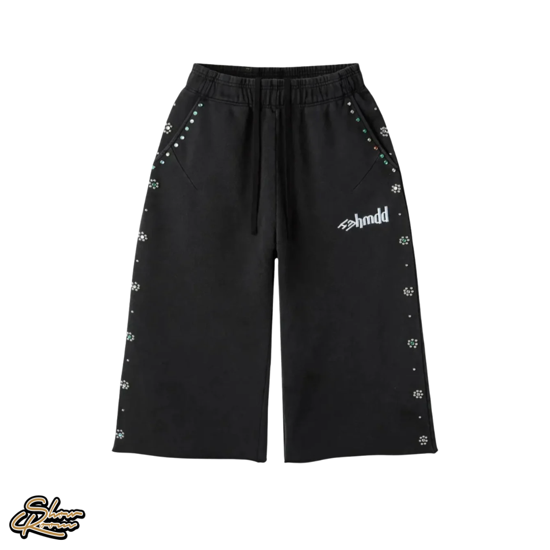 HMDD Flower Studded 3/4 Sweatshorts 