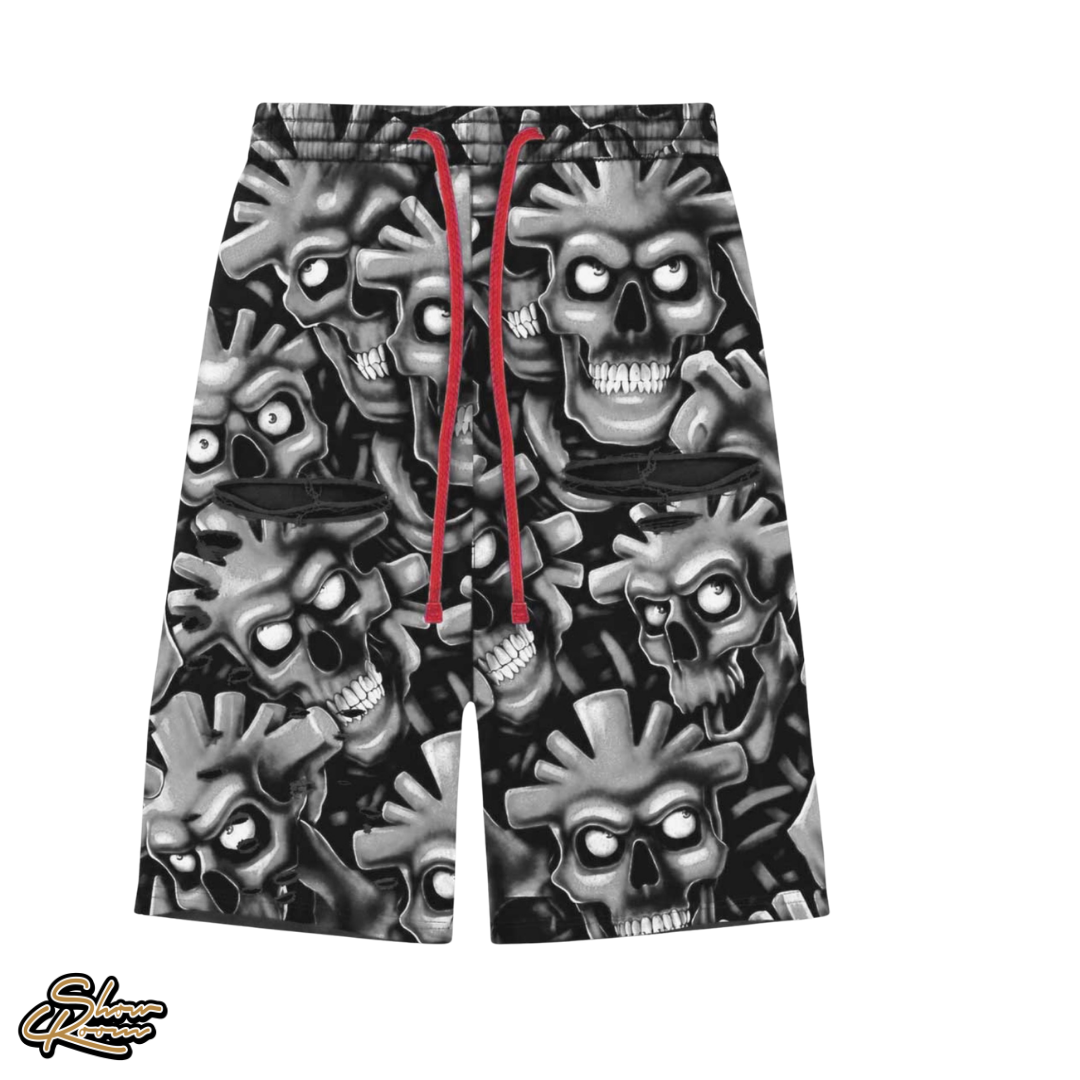 Vertebrae Skull 3/4 Shorts 