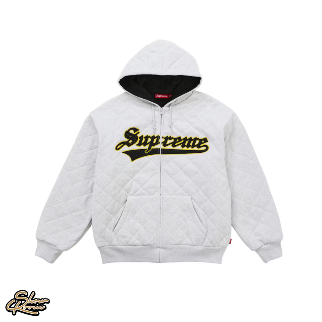 Supreme Quilted Zip Up Hoodie 