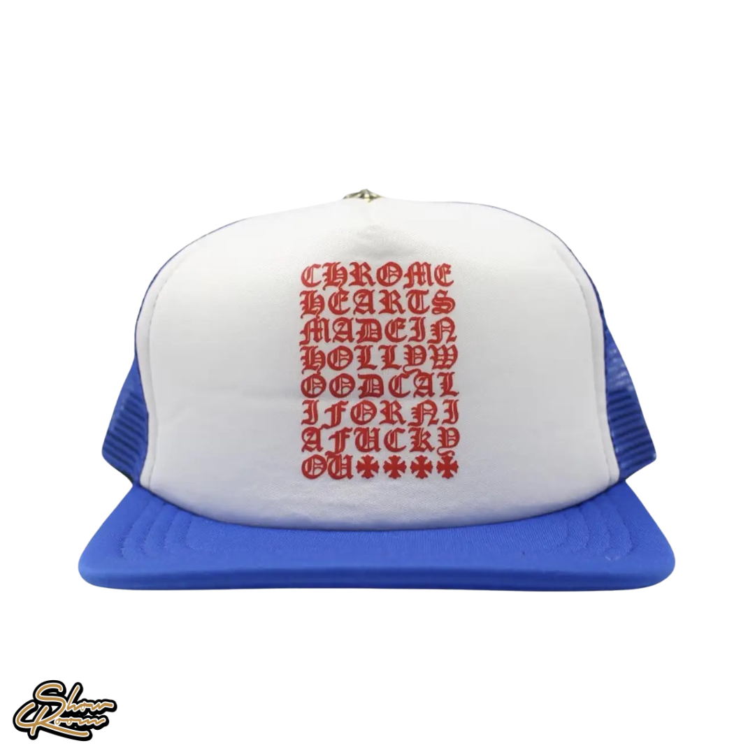 Chrome Hearts Eyechart Trucker Hat 